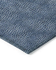 LOOMLAN Rugs Riyala Blue Washable Indoor-Outdoor Rug