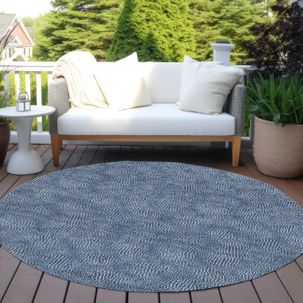 LOOMLAN Rugs Riyala Blue Washable Indoor-Outdoor Rug