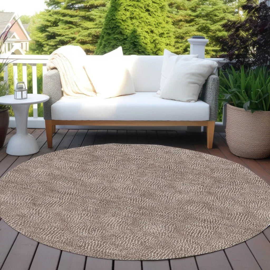 LOOMLAN Rugs Riyala Brown Washable Indoor-Outdoor Rug