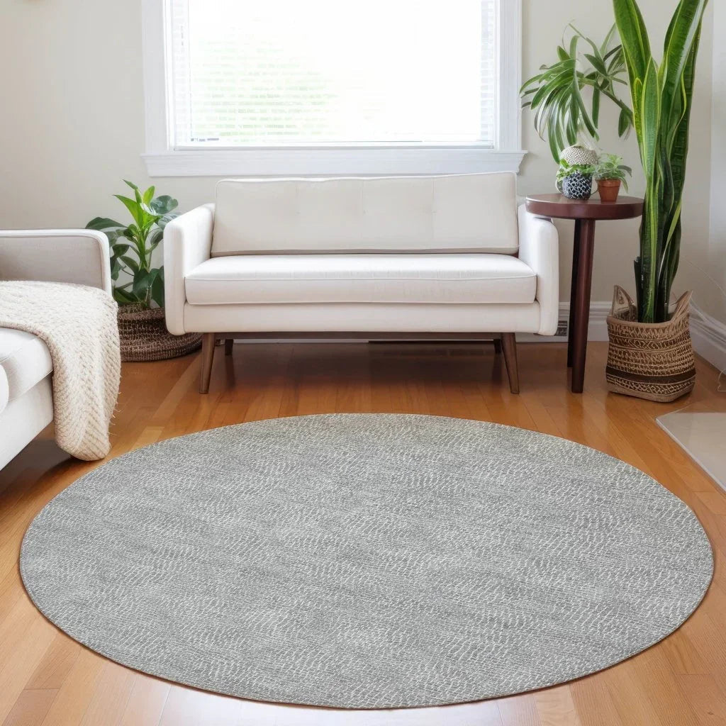 LOOMLAN Rugs Riyala Gray Washable Indoor-Outdoor Rug