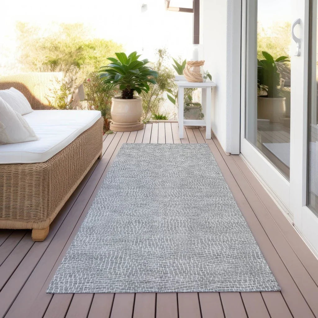 LOOMLAN Rugs Riyala Gray Washable Indoor-Outdoor Rug