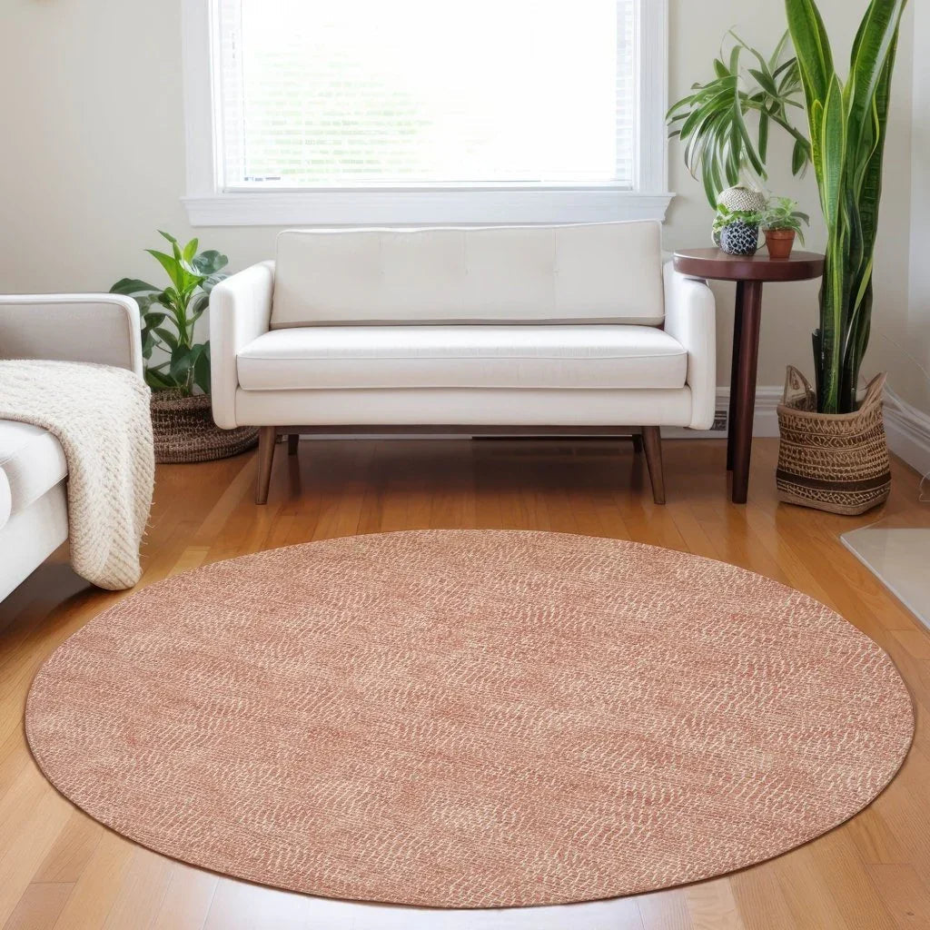 LOOMLAN Rugs Riyala Orange Washable Indoor-Outdoor Rug