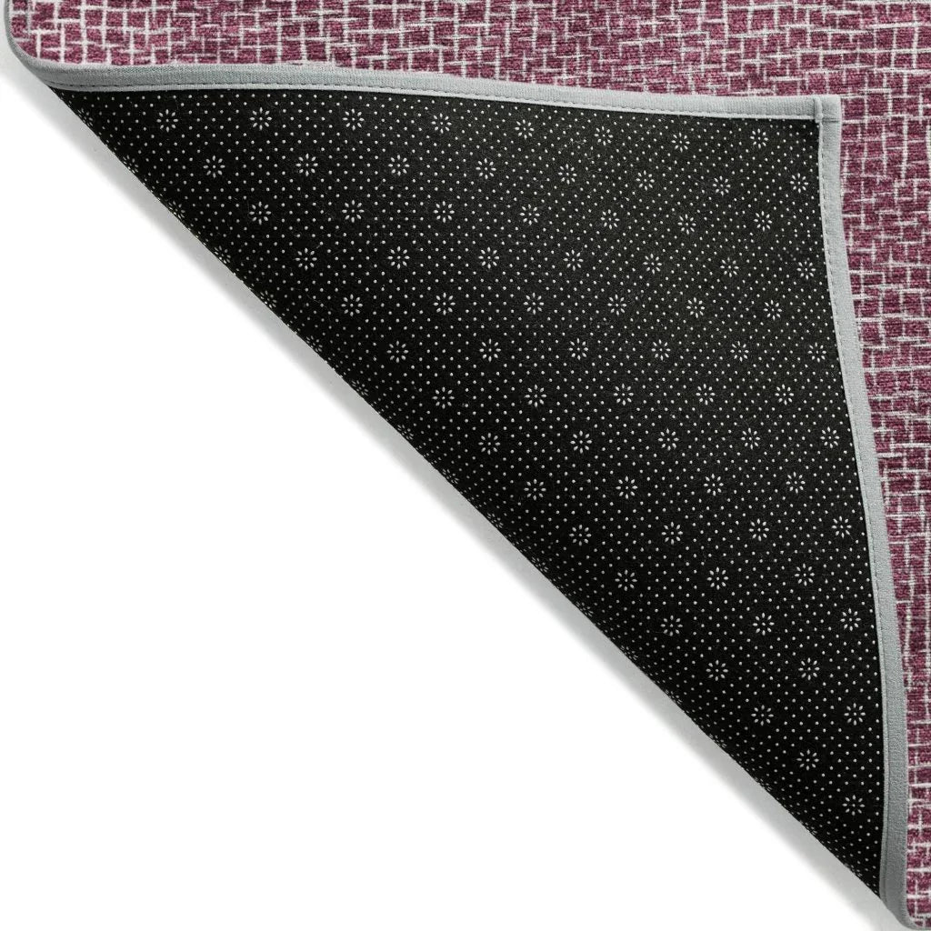 LOOMLAN Rugs Riyala Purple Washable Indoor-Outdoor Rug
