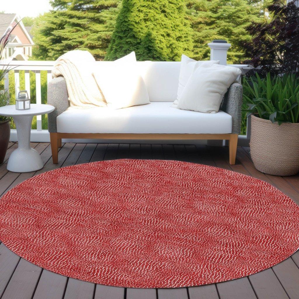 LOOMLAN Rugs Riyala Red Washable Indoor-Outdoor Rug