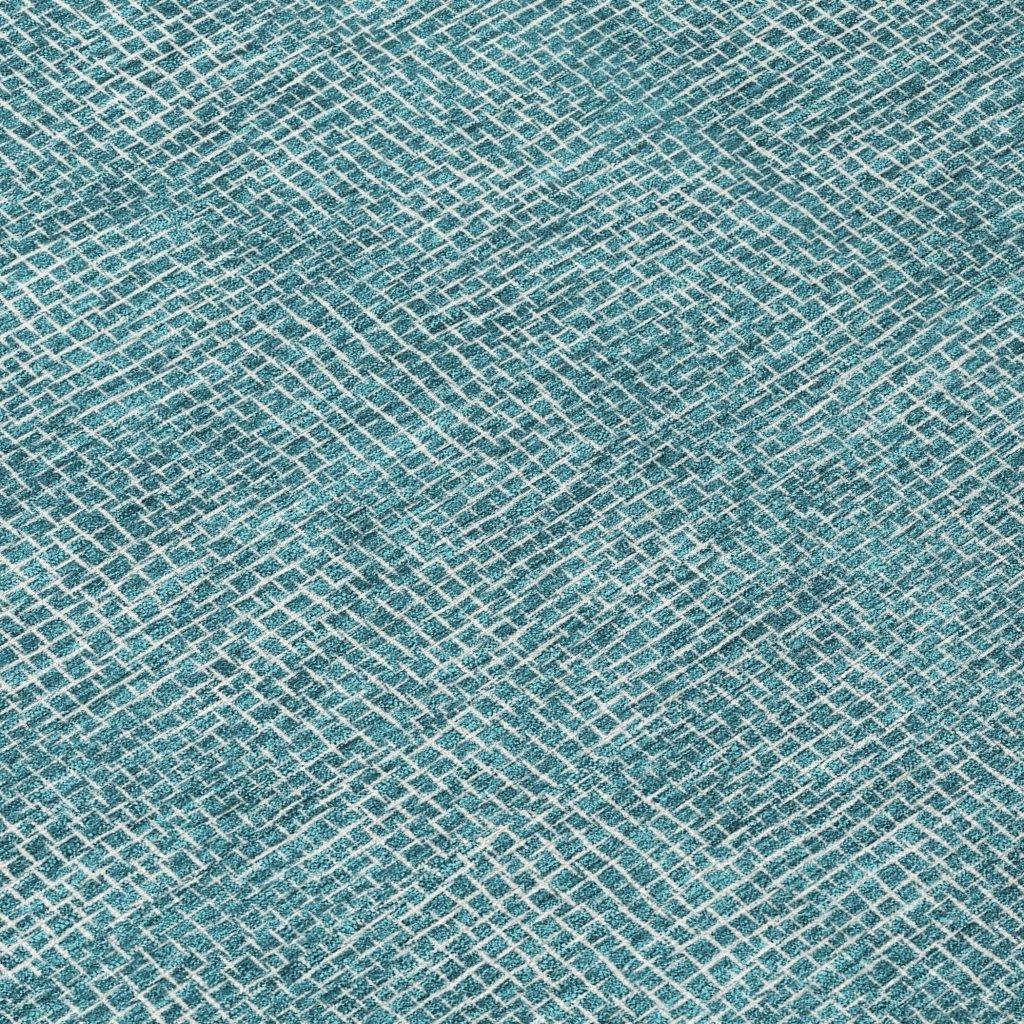 LOOMLAN Rugs Riyala Teal Washable Indoor-Outdoor Rug