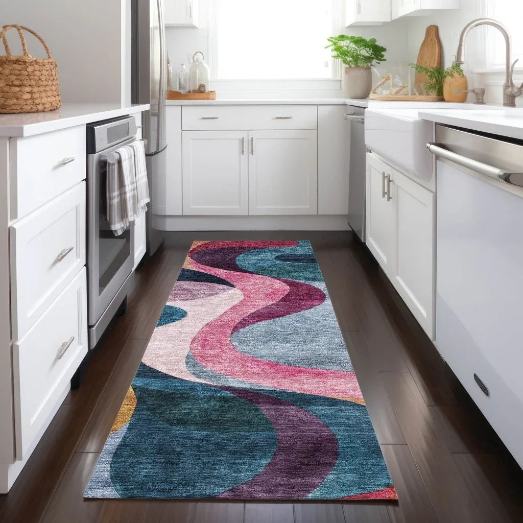 LOOMLAN Rugs Rory Green Washable Indoor-Outdoor Rug