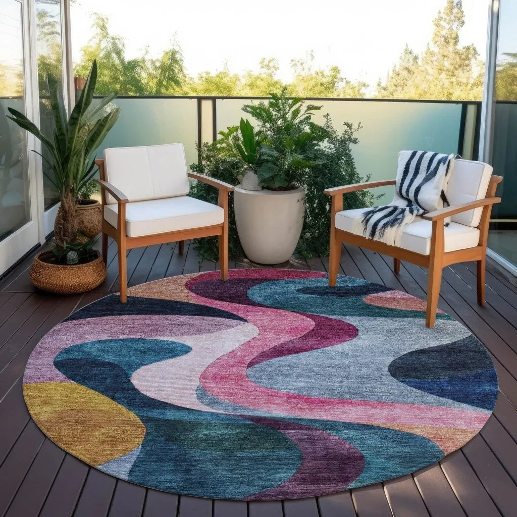 LOOMLAN Rugs Rory Green Washable Indoor-Outdoor Rug