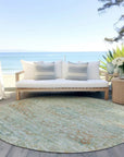 LOOMLAN Rugs Rosantha Green Washable Indoor-Outdoor Rug