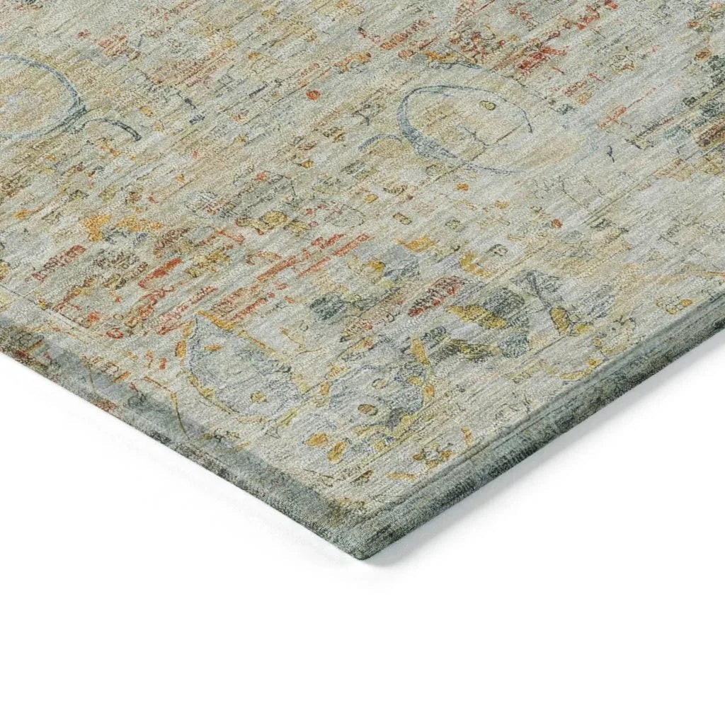 LOOMLAN Rugs Rosantha Tan Washable Indoor-Outdoor Rug