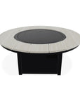 Round Polymer Top Chat Height Fire Table - LOOMLAN - Telescope - Outdoor Fire Tables