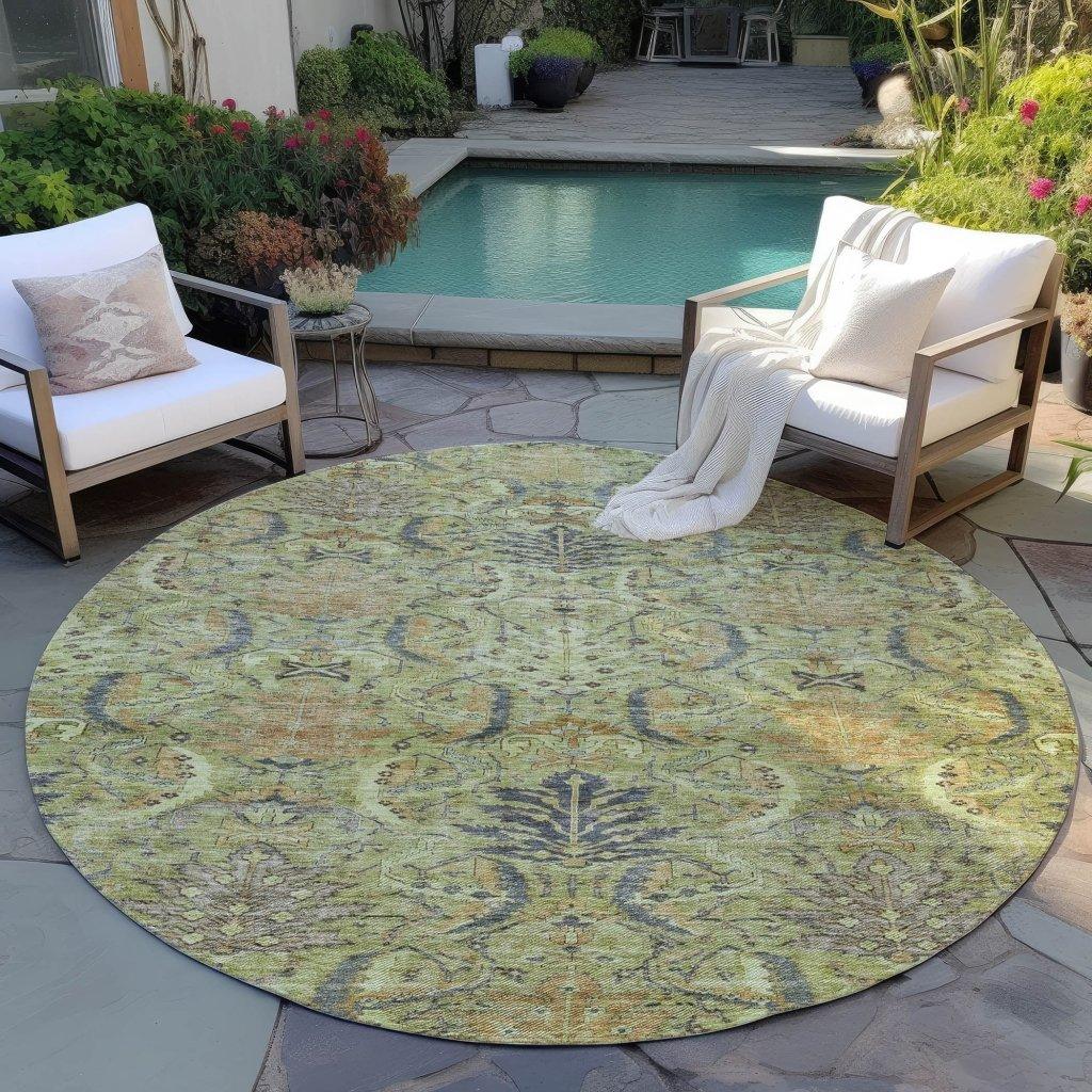LOOMLAN Rugs Rustica Aloe Washable Indoor-Outdoor Rug