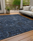 LOOMLAN Rugs Rustica Blue Washable Indoor-Outdoor Rug