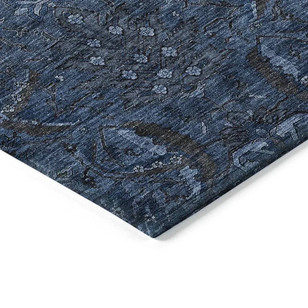 LOOMLAN Rugs Rustica Blue Washable Indoor-Outdoor Rug