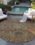 LOOMLAN Rugs Rustica Brown Washable Indoor-Outdoor Rug