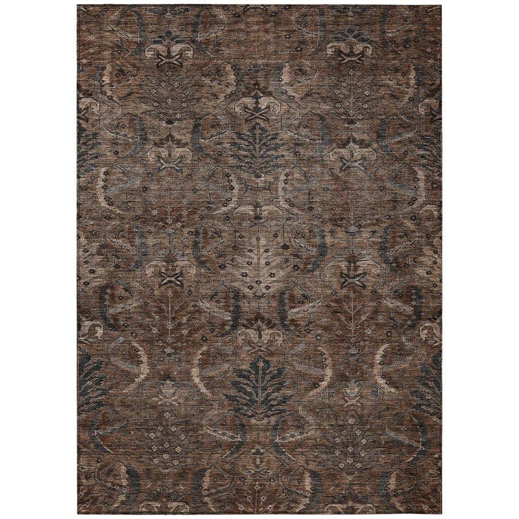 LOOMLAN Rugs Rustica Fudge Washable Indoor-Outdoor Rug
