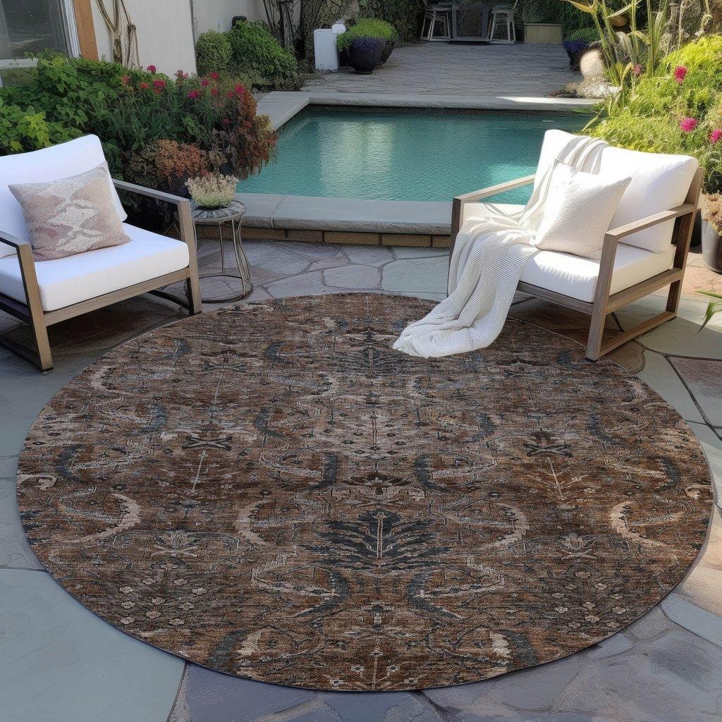 LOOMLAN Rugs Rustica Fudge Washable Indoor-Outdoor Rug