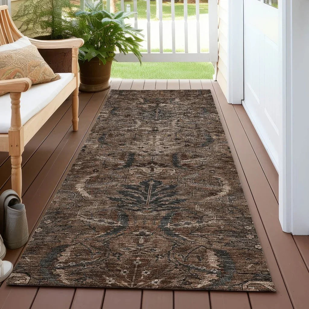 LOOMLAN Rugs Rustica Fudge Washable Indoor-Outdoor Rug