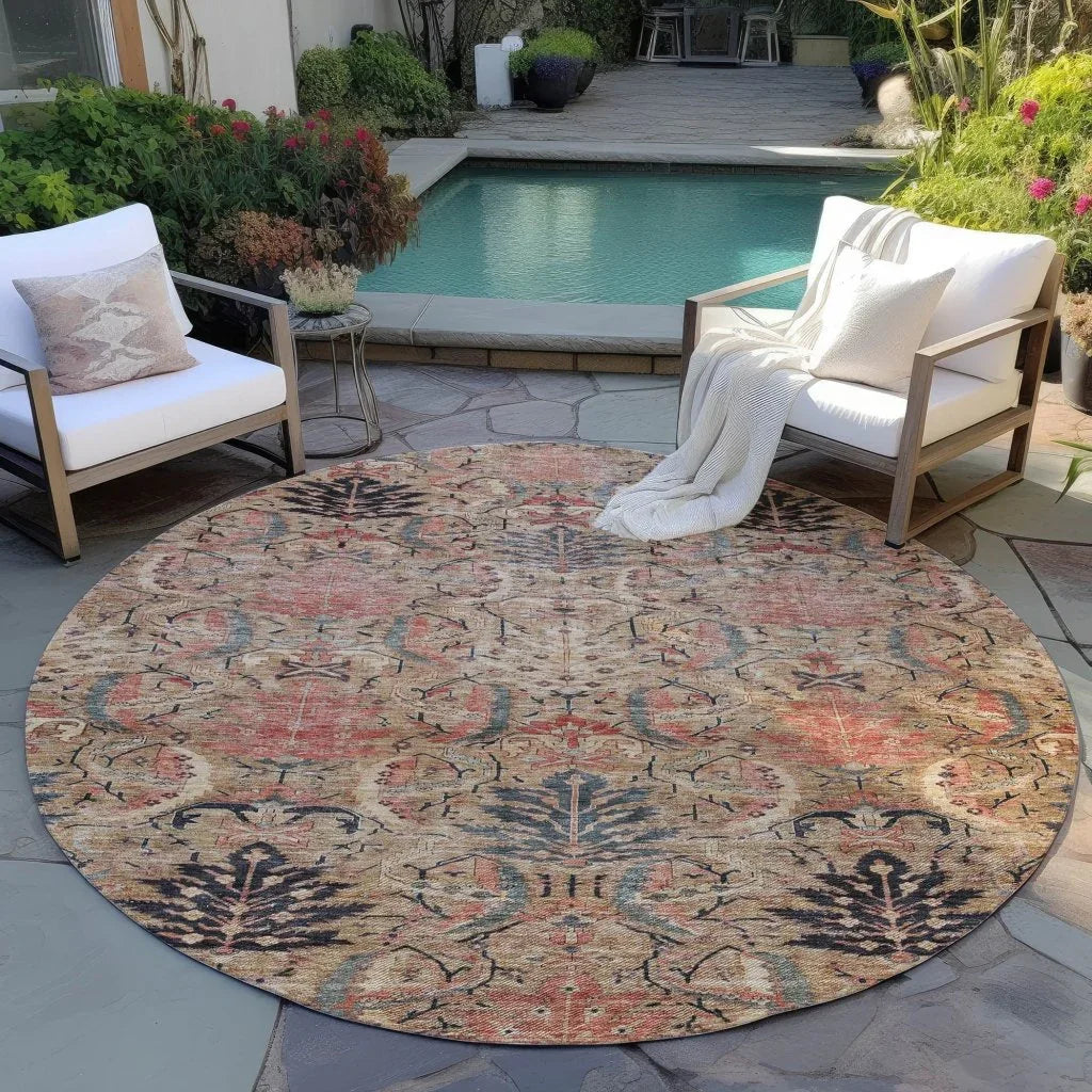 LOOMLAN Rugs Rustica Khaki Washable Indoor-Outdoor Rug