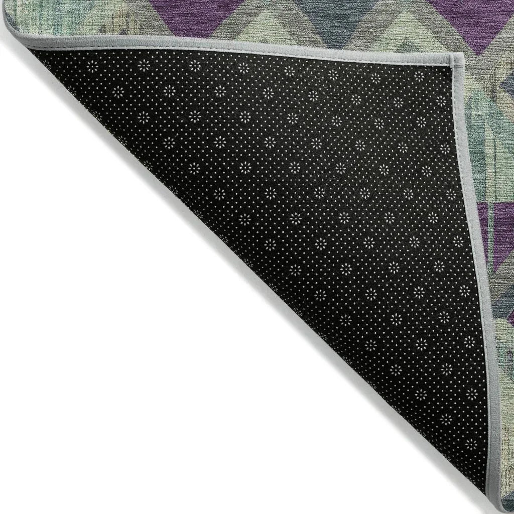 LOOMLAN Rugs Rustira Blue Washable Indoor-Outdoor Rug