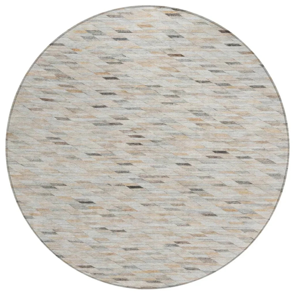 LOOMLAN Rugs Ruzenth Ivory Washable Indoor-Outdoor Rug