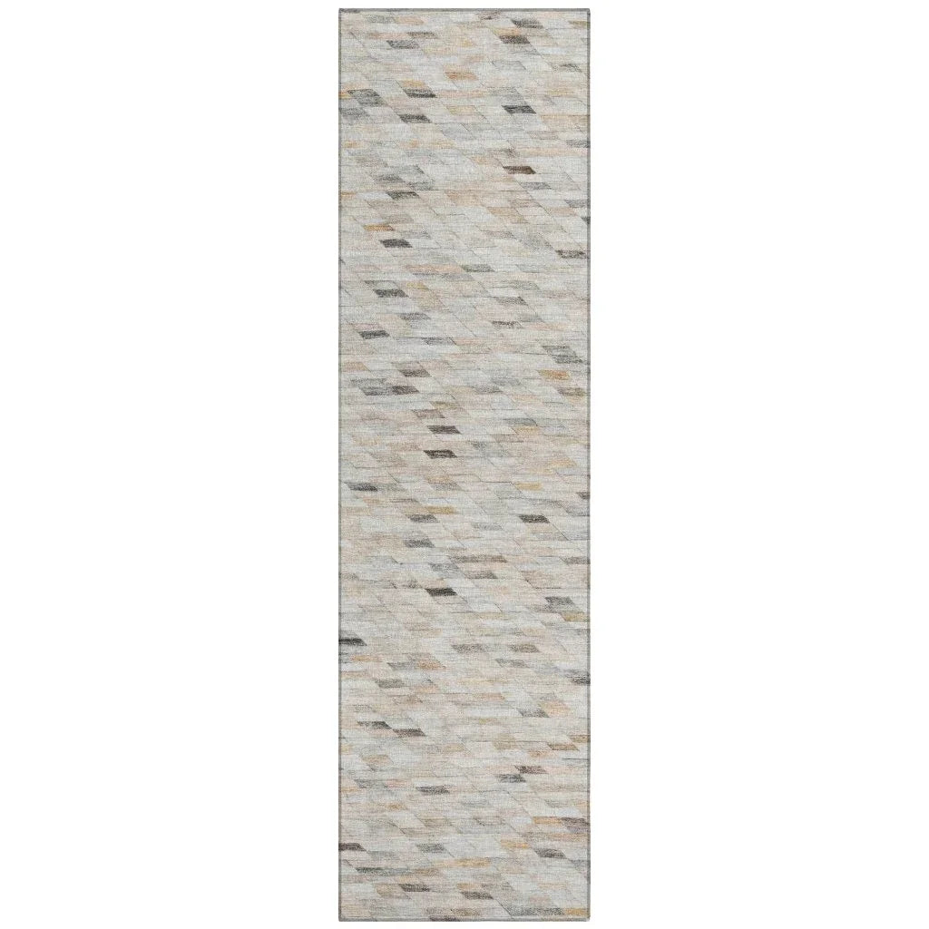 LOOMLAN Rugs Ruzenth Ivory Washable Indoor-Outdoor Rug