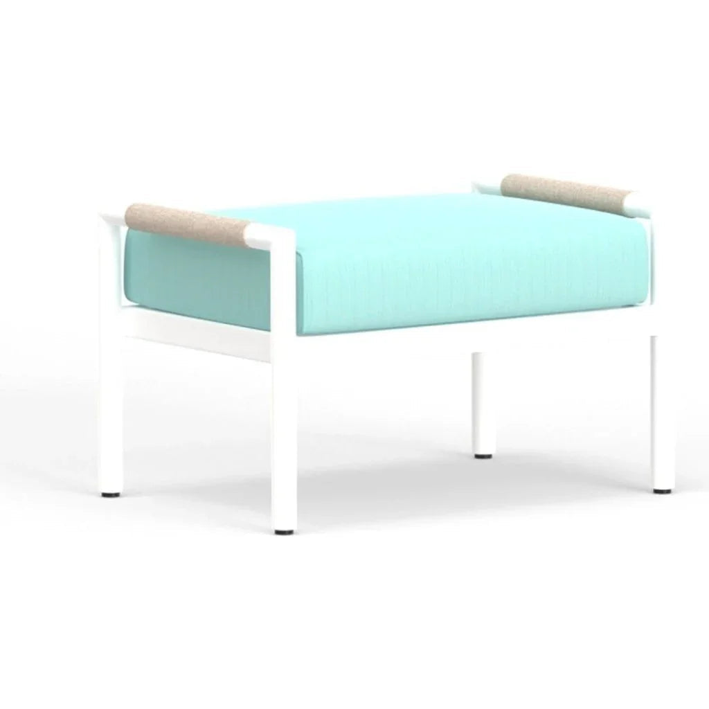 Sabbia Weather - Resistant Outdoor Ottoman - LOOMLAN - Sunset West - Outdoor Ottomans