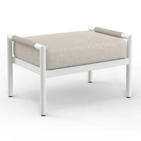 Sabbia Weather - Resistant Outdoor Ottoman - LOOMLAN - Sunset West - Outdoor Ottomans