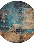 LOOMLAN Rugs Sadeeya Teal Washable Indoor-Outdoor Rug