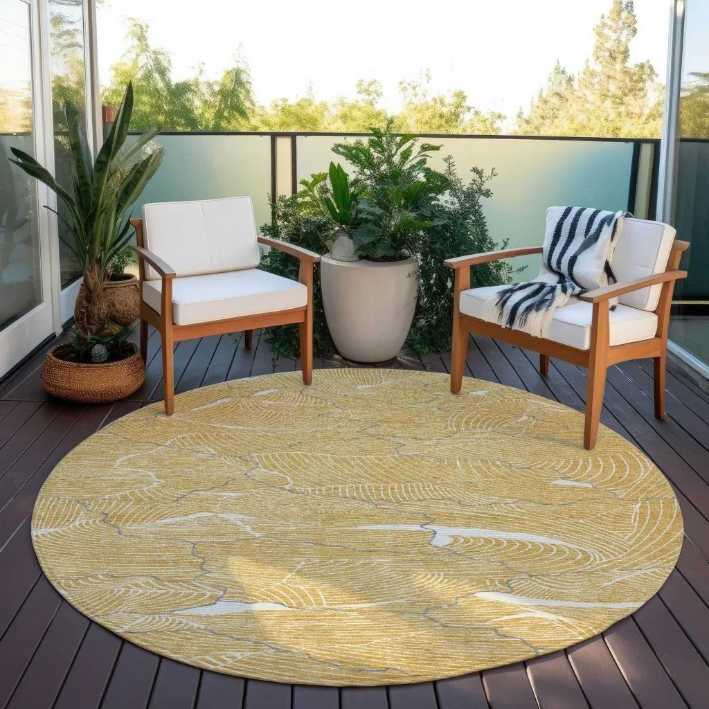 LOOMLAN Rugs Sahari Gold Washable Indoor-Outdoor Rug