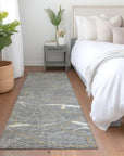 LOOMLAN Rugs Sahari Gray Washable Indoor-Outdoor Rug