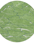 LOOMLAN Rugs Sahari Green Washable Indoor-Outdoor Rug