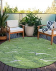 LOOMLAN Rugs Sahari Green Washable Indoor-Outdoor Rug