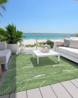 LOOMLAN Rugs Sahari Green Washable Indoor-Outdoor Rug