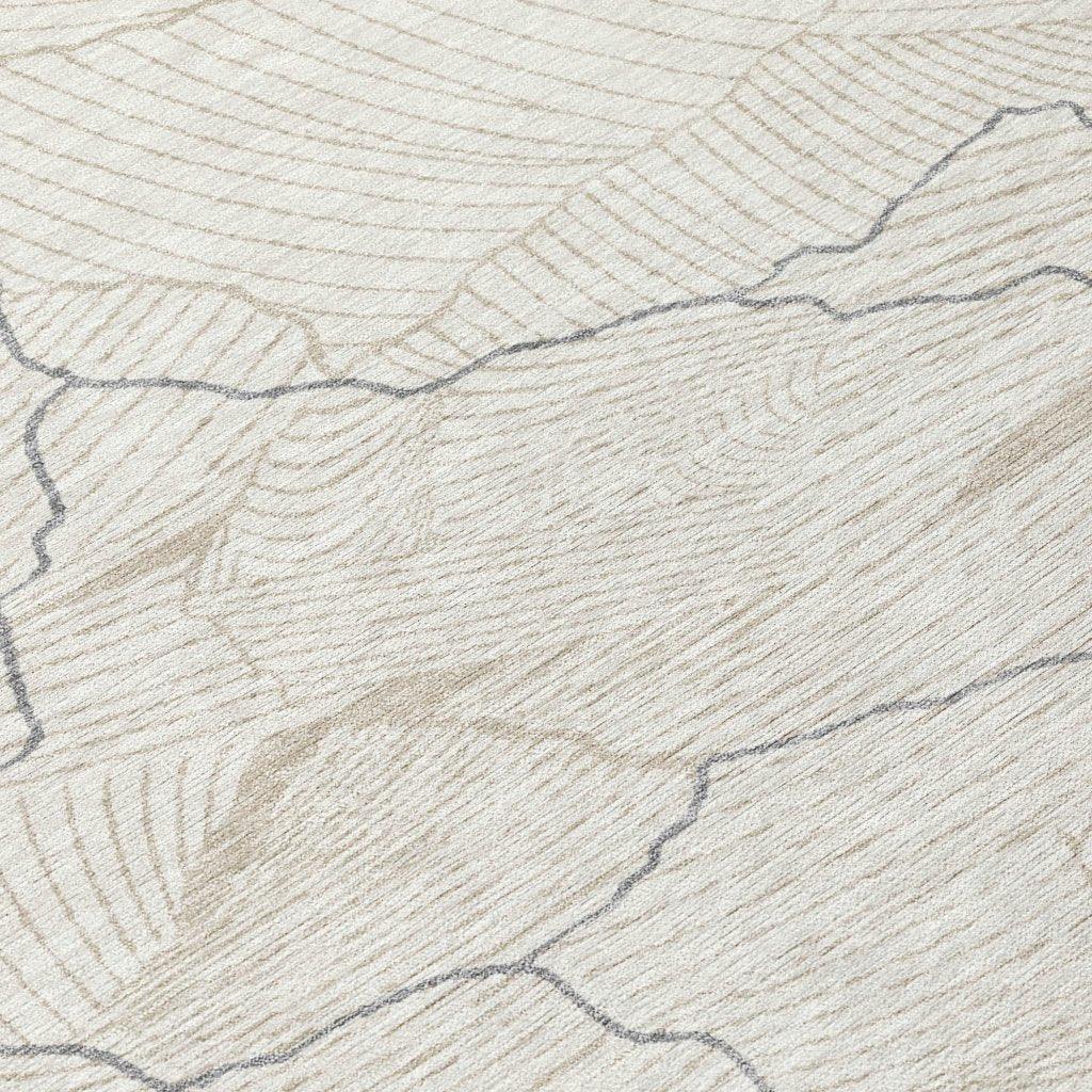 LOOMLAN Rugs Sahari Ivory Washable Indoor-Outdoor Rug