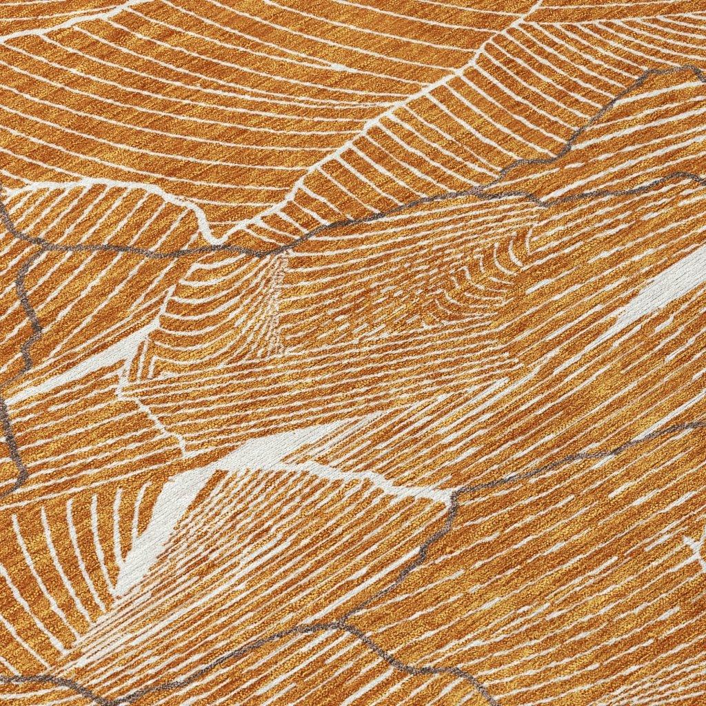 LOOMLAN Rugs Sahari Orange Washable Indoor-Outdoor Rug