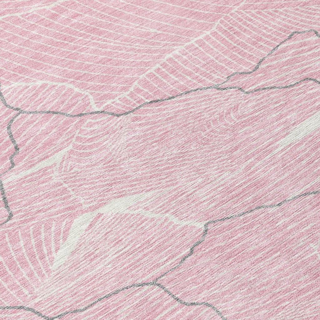 LOOMLAN Rugs Sahari Pink Washable Indoor-Outdoor Rug