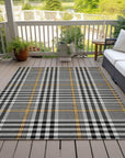 LOOMLAN Rugs Samira Black Washable Indoor-Outdoor Rug