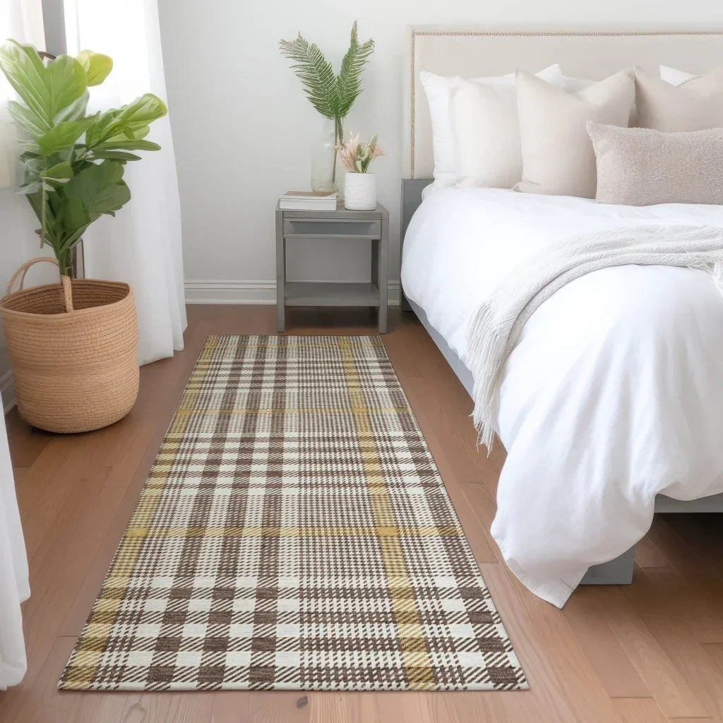 LOOMLAN Rugs Samira Brown Washable Indoor-Outdoor Rug