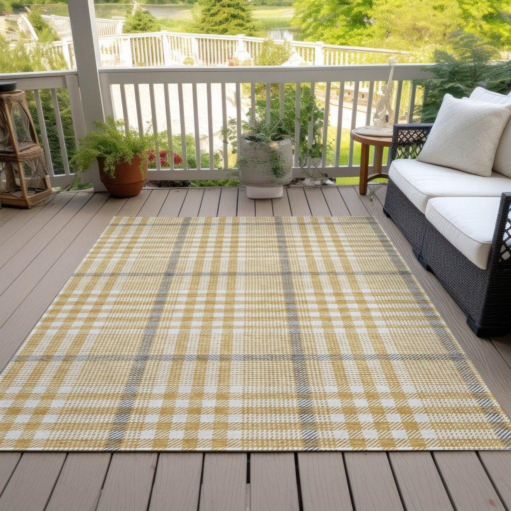 LOOMLAN Rugs Samira Gold Washable Indoor-Outdoor Rug