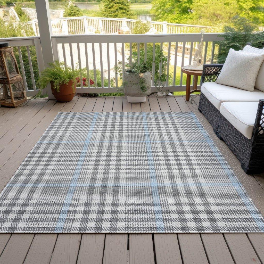 LOOMLAN Rugs Samira Gray Washable Indoor-Outdoor Rug