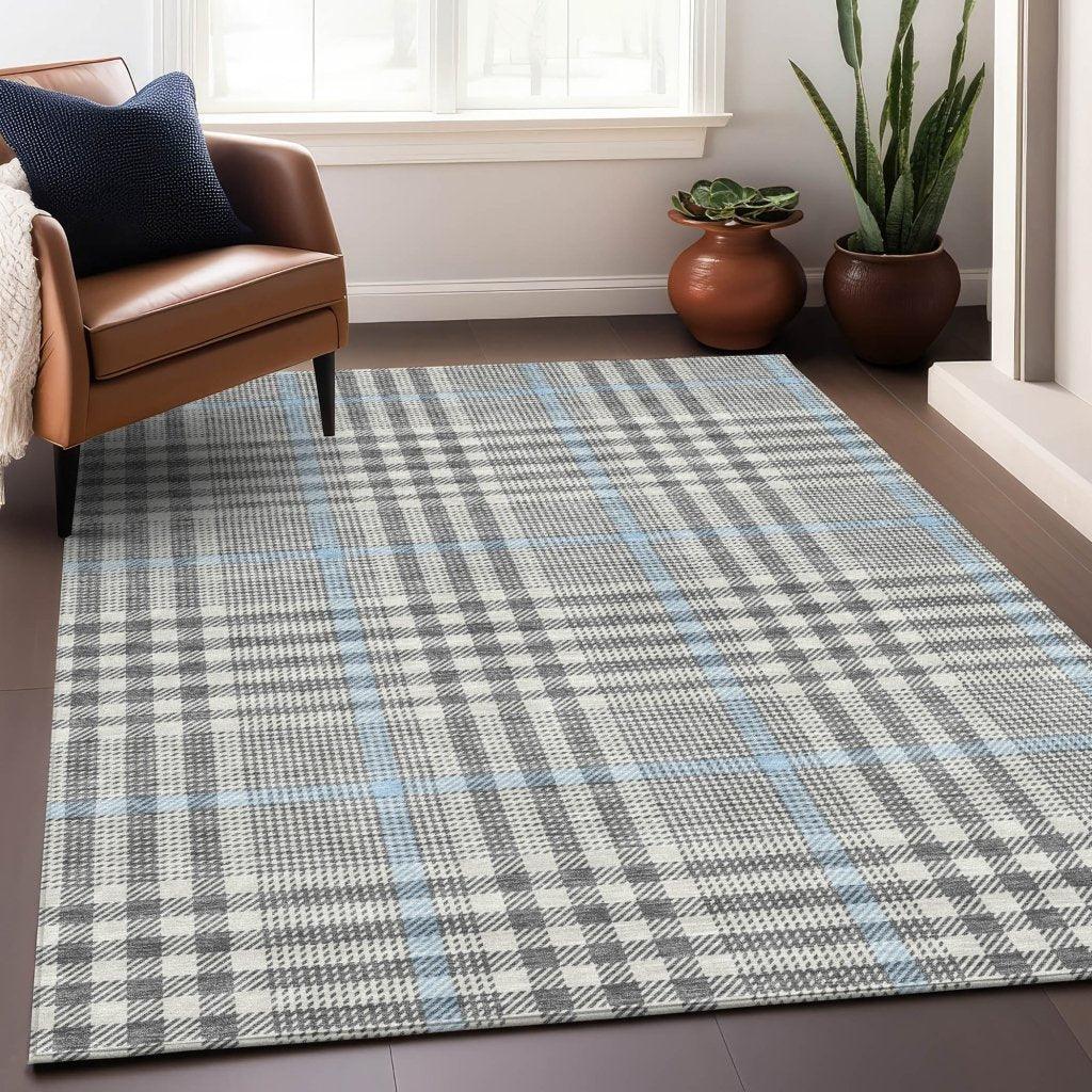 LOOMLAN Rugs Samira Gray Washable Indoor-Outdoor Rug