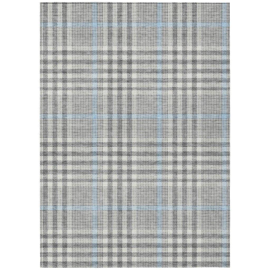 LOOMLAN Rugs Samira Gray Washable Indoor-Outdoor Rug