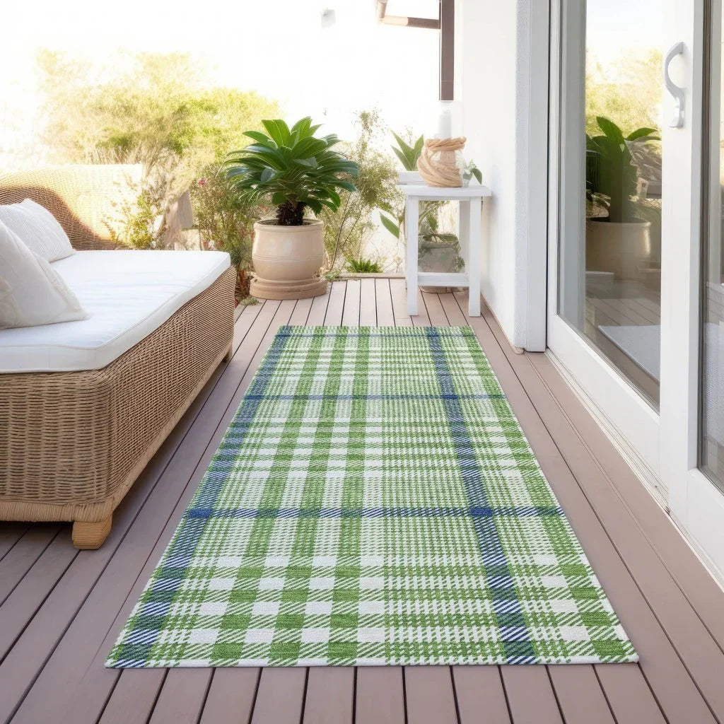 LOOMLAN Rugs Samira Green Washable Indoor-Outdoor Rug