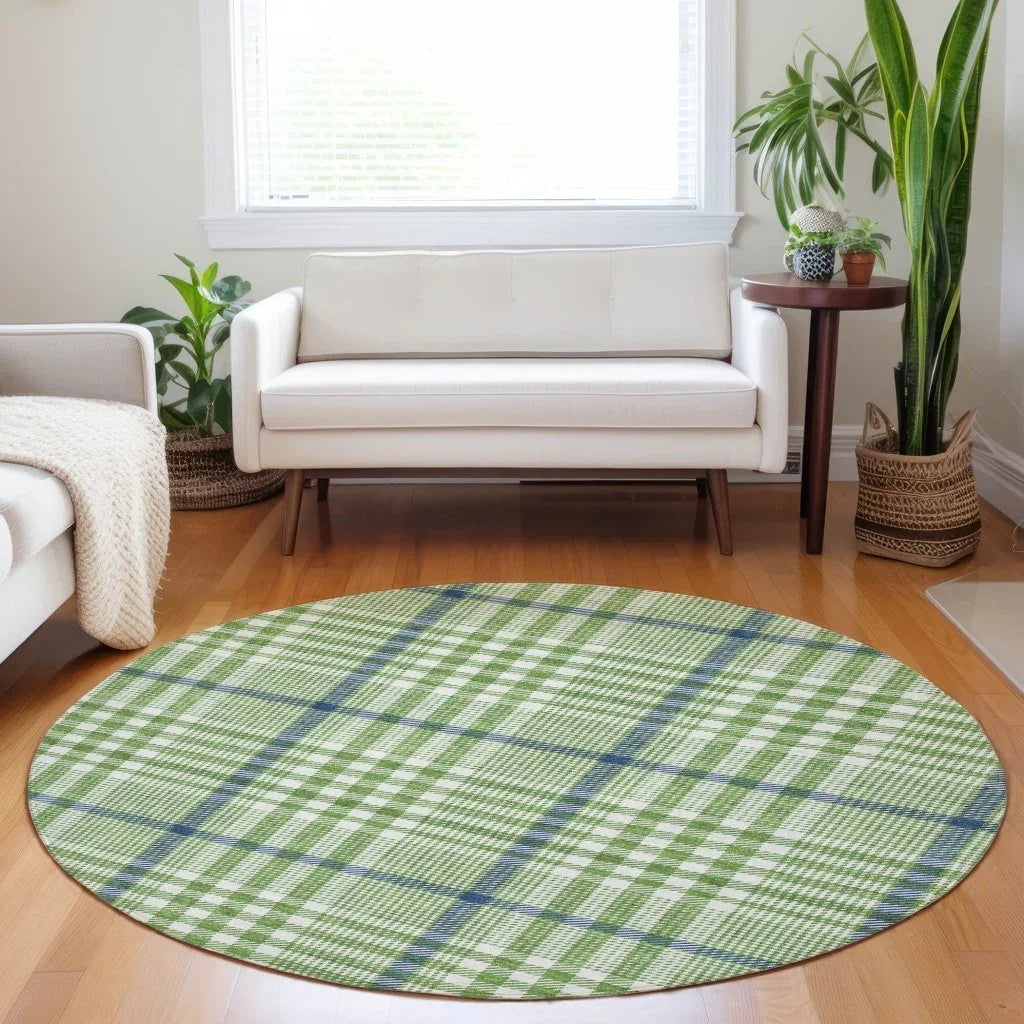 LOOMLAN Rugs Samira Green Washable Indoor-Outdoor Rug