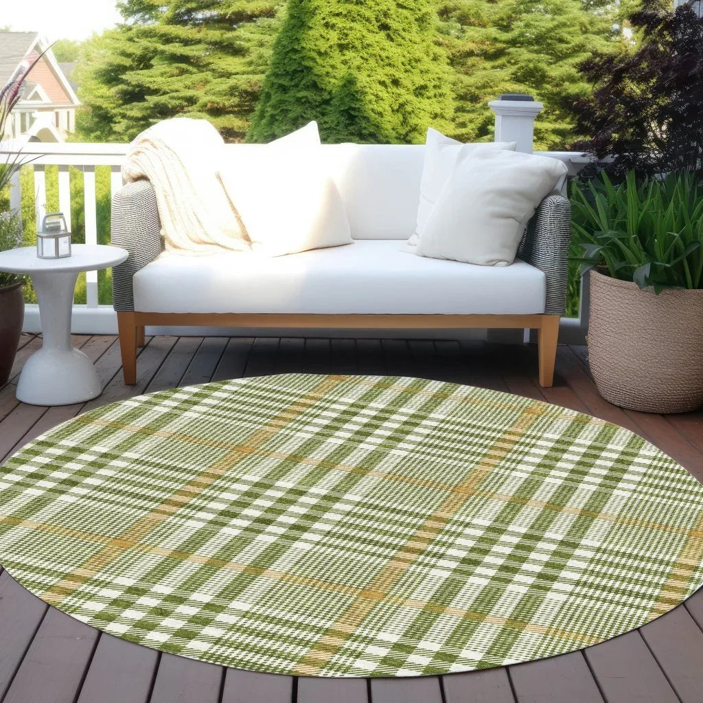LOOMLAN Rugs Samira Olive Washable Indoor-Outdoor Rug