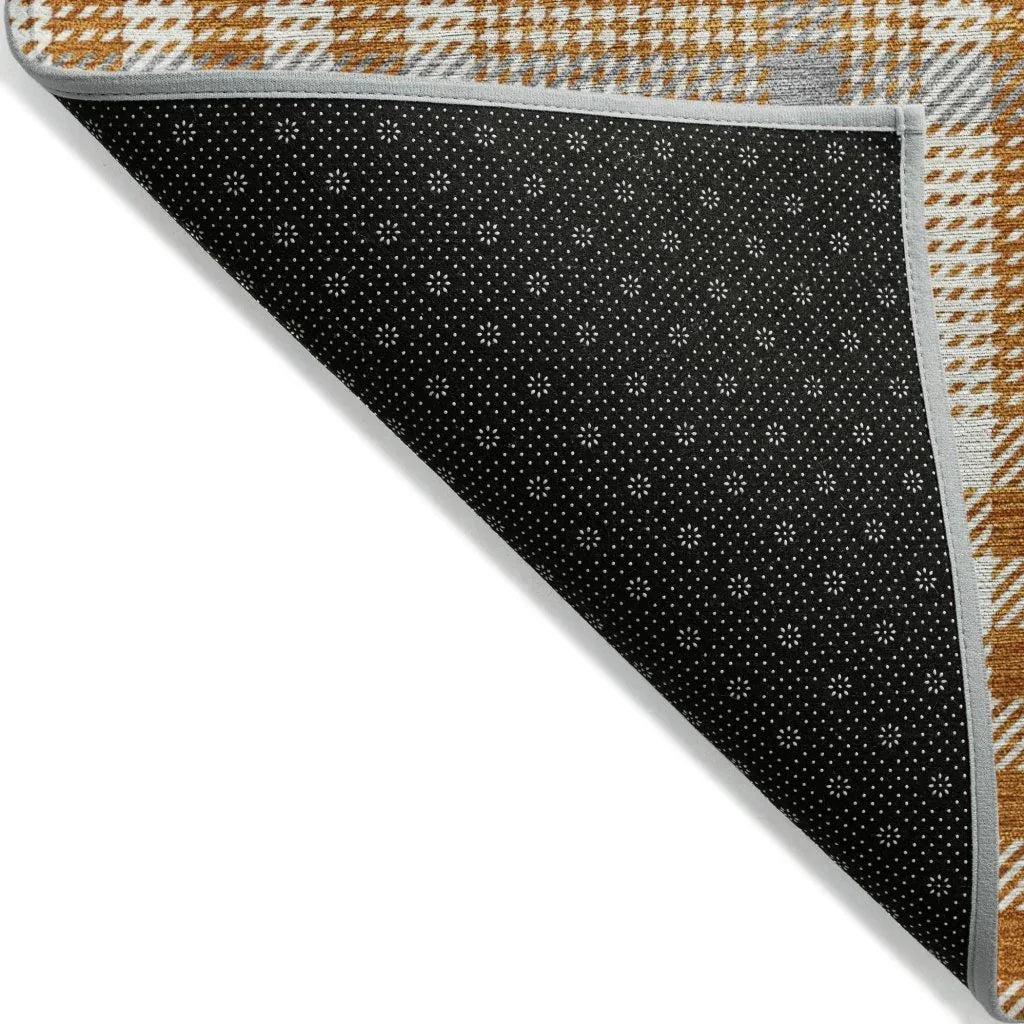 LOOMLAN Rugs Samira Orange Washable Indoor-Outdoor Rug