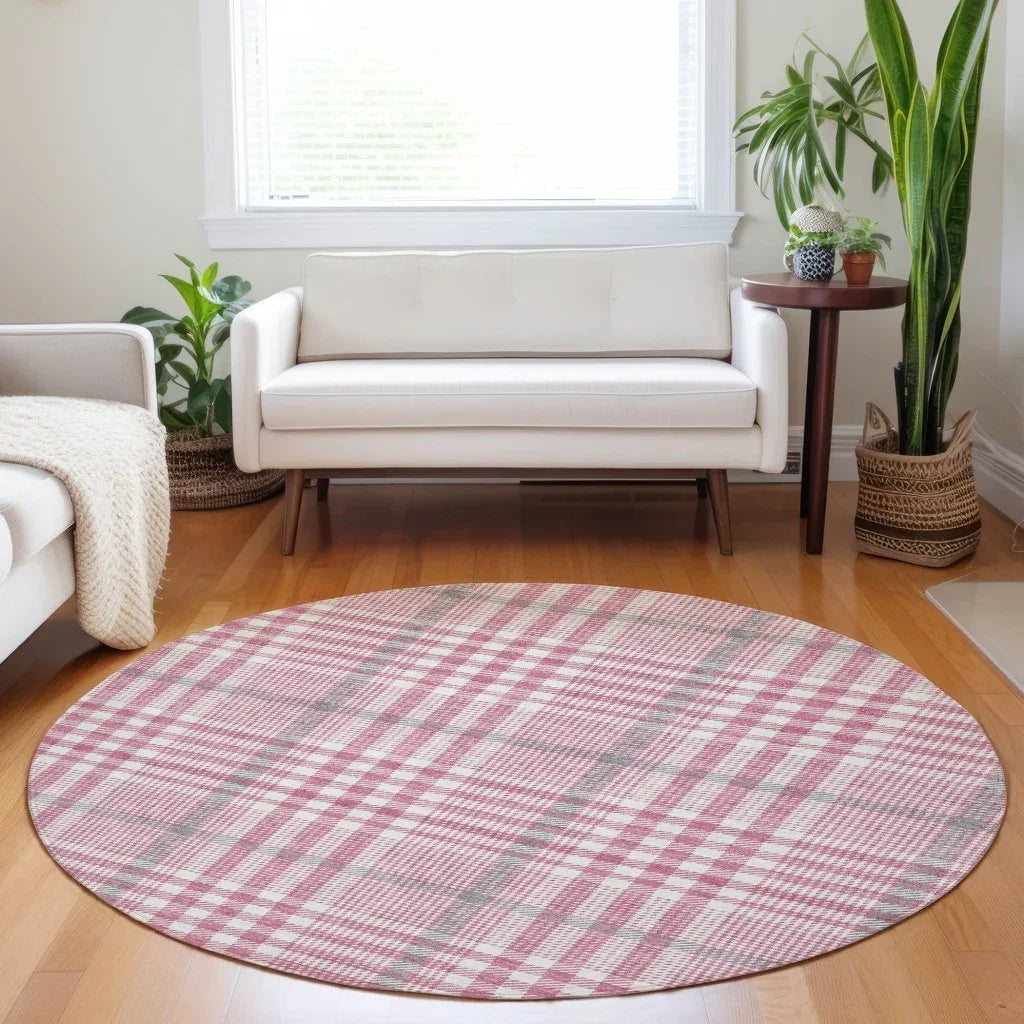 LOOMLAN Rugs Samira Pink Washable Indoor-Outdoor Rug
