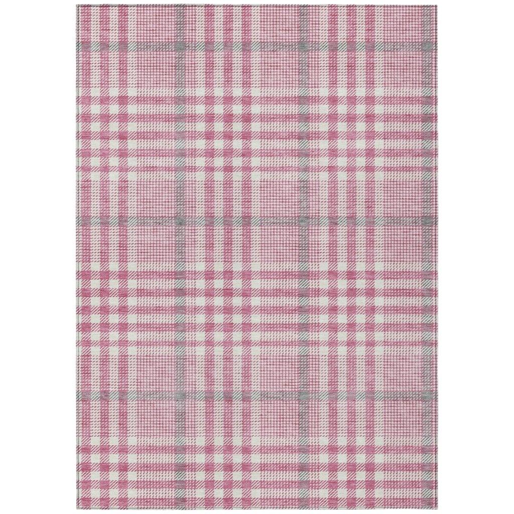 LOOMLAN Rugs Samira Pink Washable Indoor-Outdoor Rug