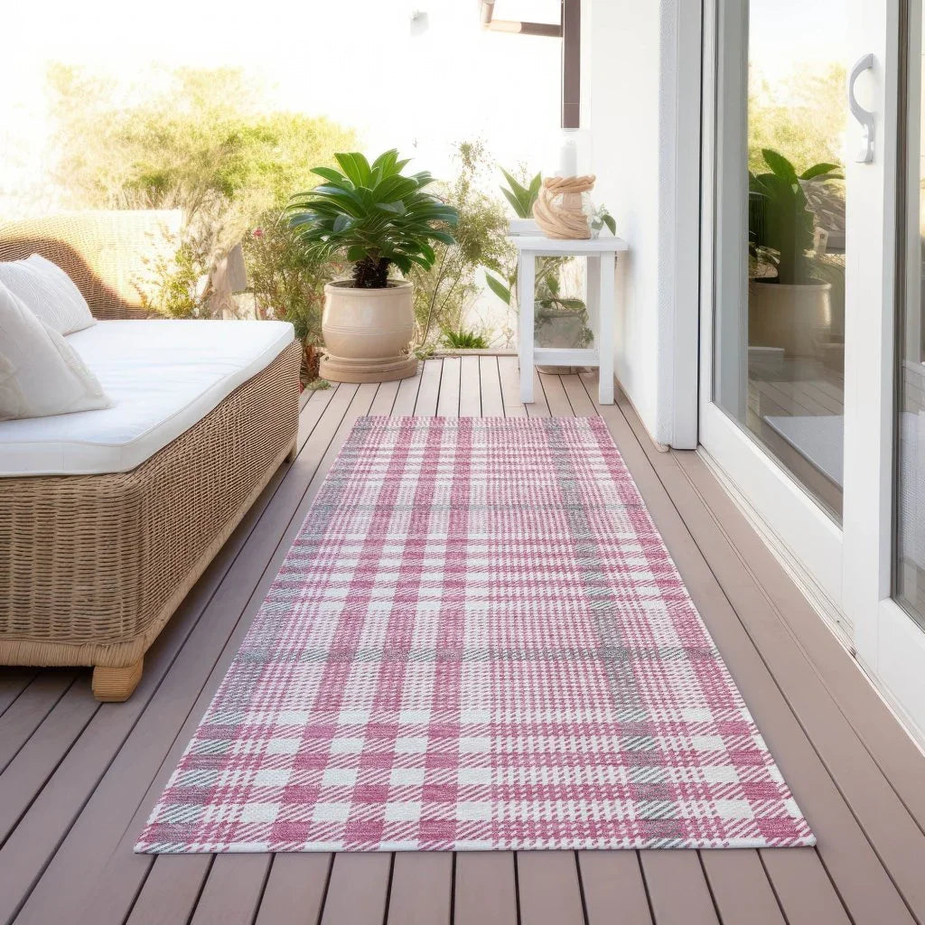 LOOMLAN Rugs Samira Pink Washable Indoor-Outdoor Rug