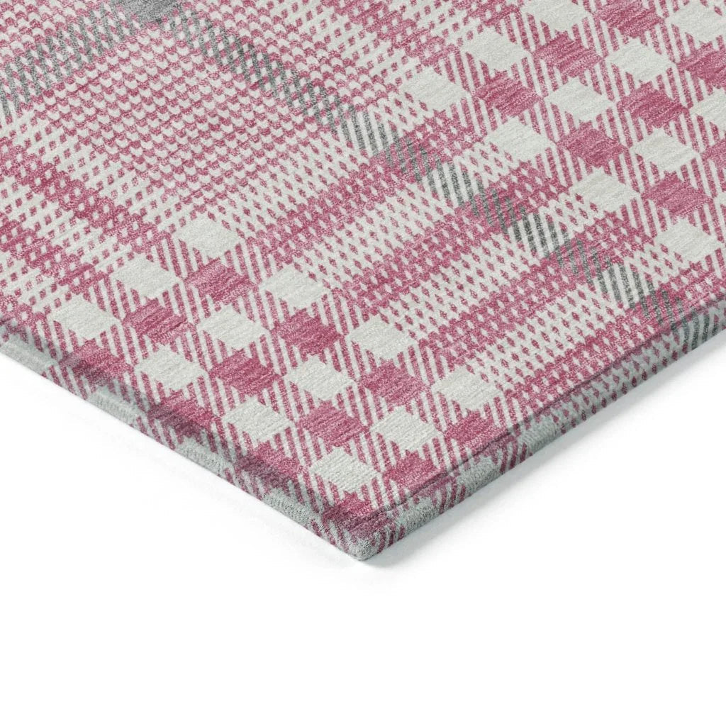 LOOMLAN Rugs Samira Pink Washable Indoor-Outdoor Rug